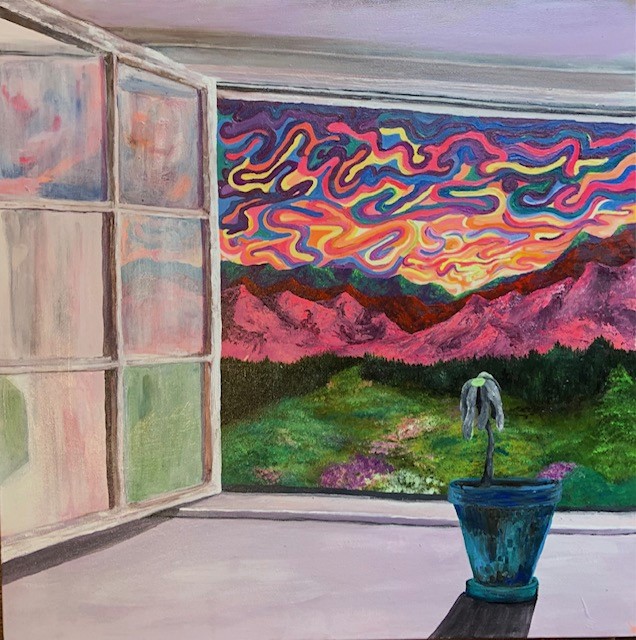 Abstract landscape painting